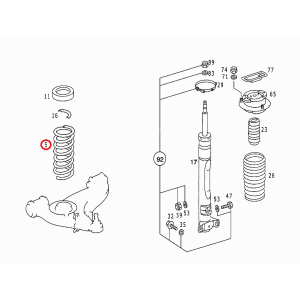 Пружина (передня) MB...